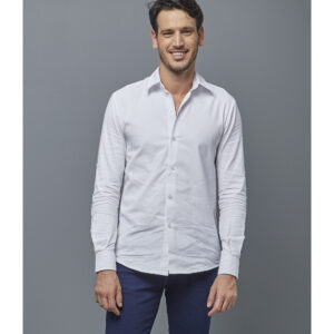Camisa ejecutiva blanca de hombre manga larga