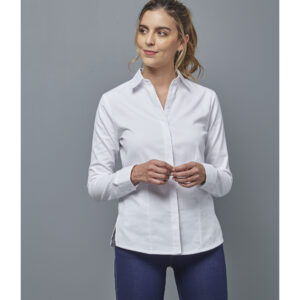 Camisa ejecutiva blanca de mujer manga larga