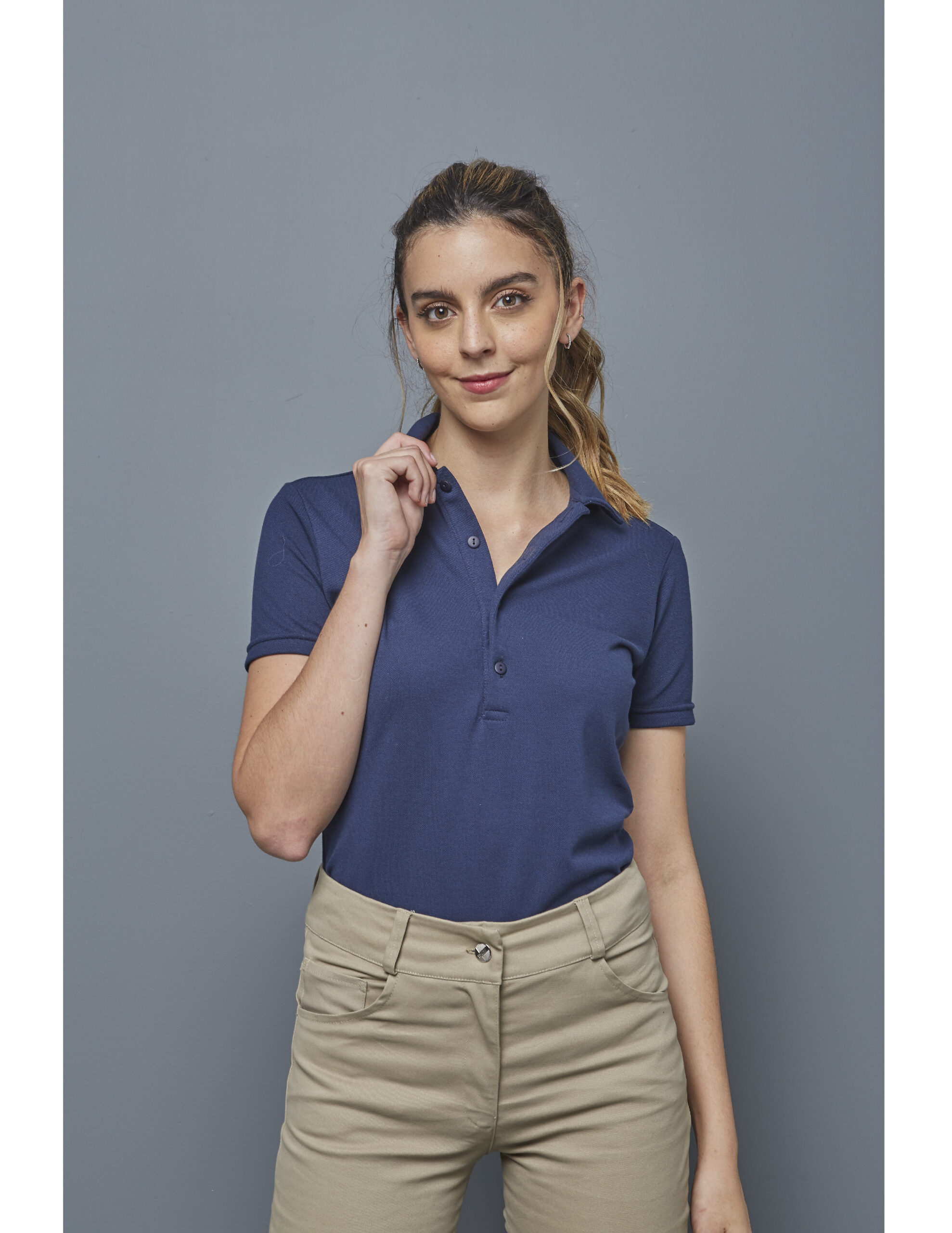 Camiseta Polo mujer para Uniforme Azul