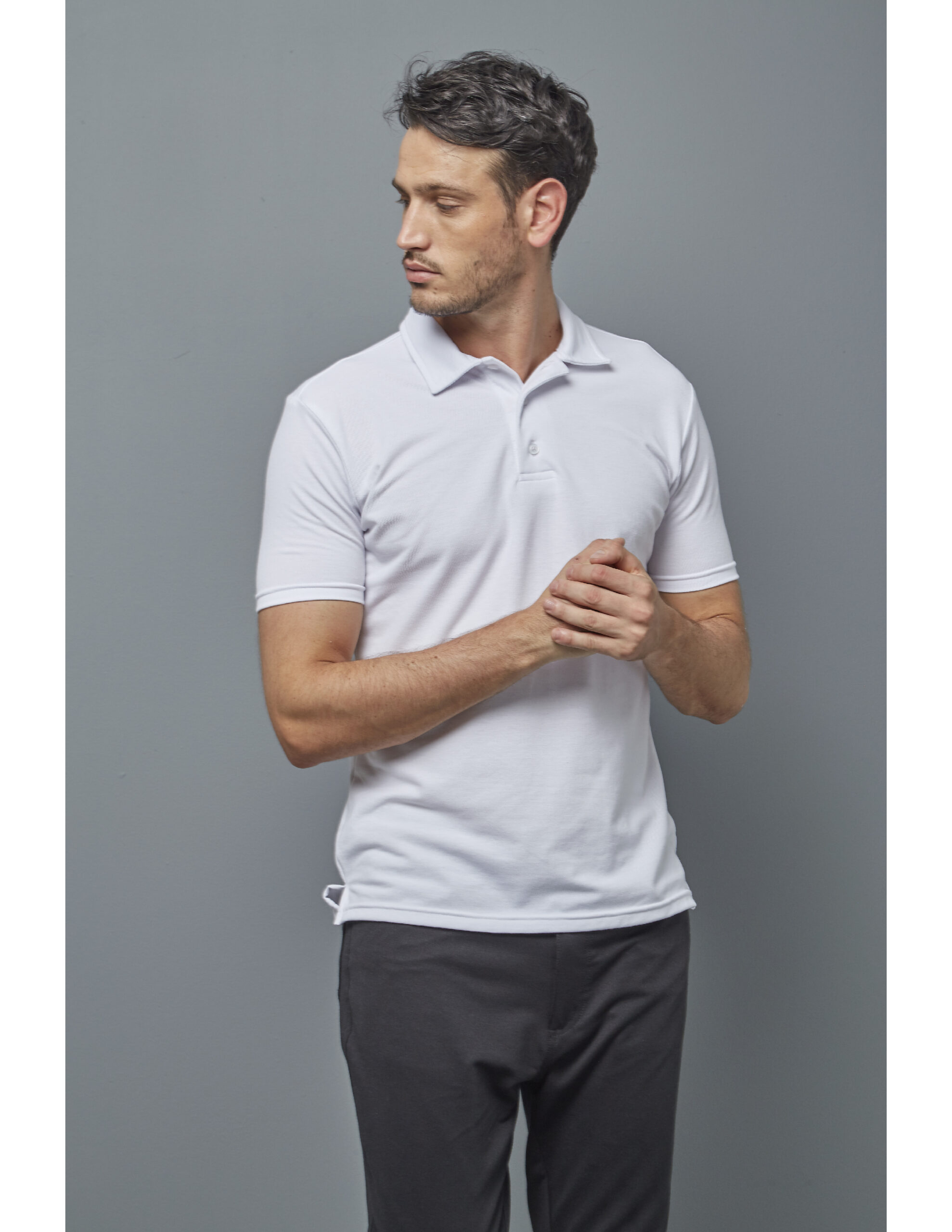 Camiseta Polo hombre para Uniforme Blanca