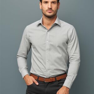 Camisa ejecutiva gris de hombre manga larga